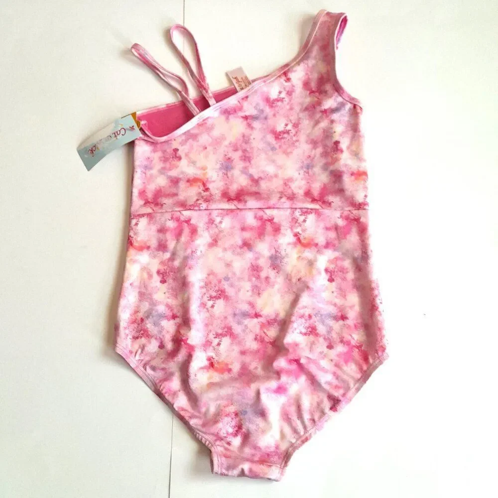 Cat & Jack Girls Kid Short One Shoulder Romper color pink size Extra Small